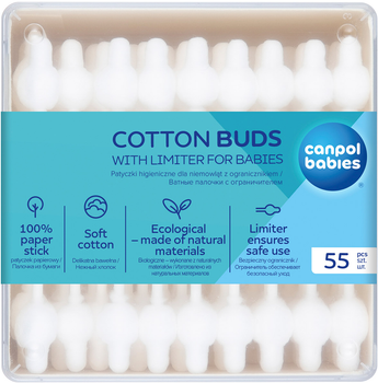 Canpol babies Cotton Buds With Limiter Cotton fioc bambino 56 pz