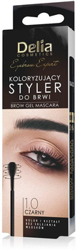 Koloryzujący styler do brwi Delia Eyebrow Expert Brow Gel Mascara 1.0 Czarny 11 ml (5901350485125)