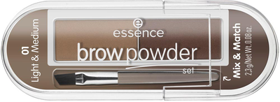 Набір пудри для брів з пензликом Essence Brow Powder Set 01 Light & Medium 2.3 г (4059729271204)