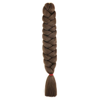 Канекалон Jumbo Braid однотонный золотисто-коричневый табачный коса длина 100 см Вес 165 грам Термостойкий 8#100