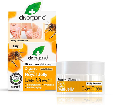 Krem Dr.Organic Royal Jelly Day Cream nawilżający na dzień przeciwdziałający efektom starzenia 50 ml (5060176673151)