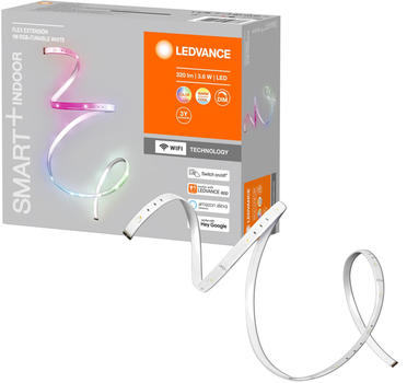 Розумна світлодіодна стрічка подовжувач LEDVANCE SMART WIFI FLEX 3.6W RGBTW 2700-6500K 220V 1M (4058075523838)