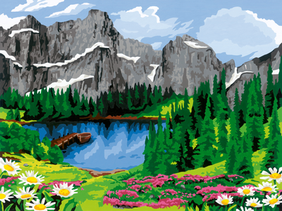 Картина за номерами Ravensburger CreArt Premium Series Доломітові Альпи 40 x 30 см (4005556201556)