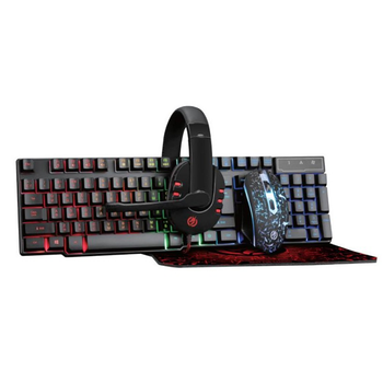 Комплект (клавиатура, мышь) Piko GX200 Black (1283126489808) + гарнитура, коврик