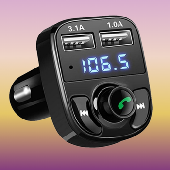 Автомобильный FM модулятор FM-X8/ART-4522 с Bluetooth MP3 2 USB 2.0A/1.1A трансмиттер беспроводное подключение Черный