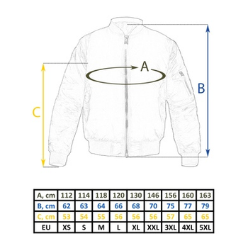 Куртка літна US BASIC MA1® FLIGHT JACKET Олива M