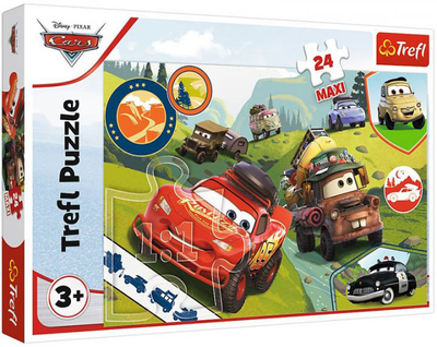 Puzzle Trefl Disney Cars Maxi Happy Journey 60 x 40 cm 24 elementy (5900511143522)