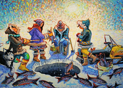 Пазл Ravensburger Ice Fishing 70 x 50 см 1000 деталей (4005556168316)