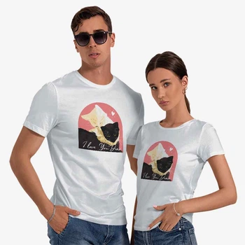 Парні футболки JHK "I love you dear" M Білий (MD-36-537-19-11)