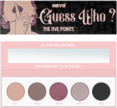 Палетка тіней для повік Miyo The Five Points Palette Guess Who? 6.5 г (5902659557315)