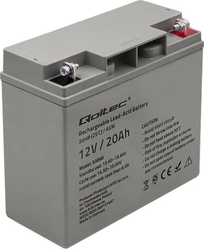 Akumulator Qoltec AGM 12V 20Ah max. 300A 53066 (5901878530666)
