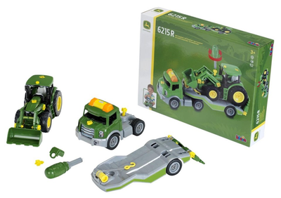 Zestaw samochodów Klein John Deere Transporter z traktorem (4009847039088)