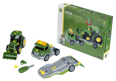 Zestaw samochodów Klein John Deere Transporter z traktorem (4009847039088)