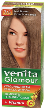 Фарба для волосся Venita Glamour 7/3 Горіховий коричневий (5902101605052)