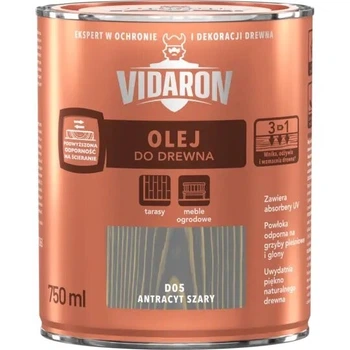 Vidaron - Олія для деревини, 750 мл., Сірий антрацит D05