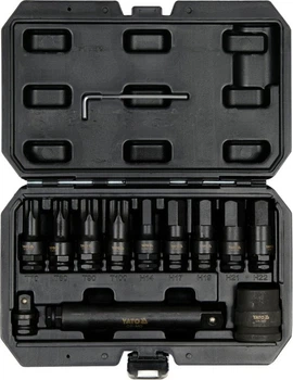 Набір ударних насадок TORX та HEX для вантажівок, 3/4" YATO YT-10655