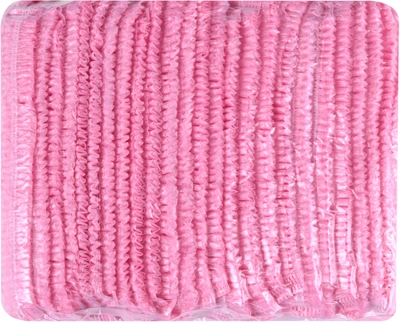 Шапочки одноразовые Etto одуванчик полиэтиленовые 100 шт Розовые (4823102190693)