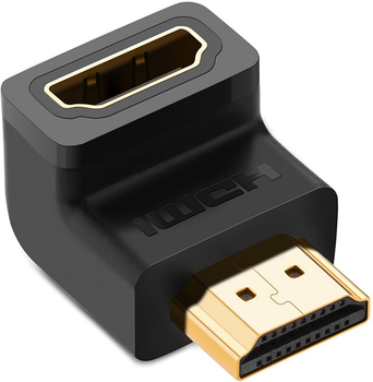 Адаптер UGREEN HD112 HDMI Male to Female Angled Adapter-Down Black (20109) (UGR-20109)