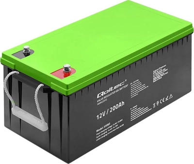 Акумуляторна батарея Qoltec żelowy 12V 200Ah GEL 59.5kg 53083 (5901878530833)