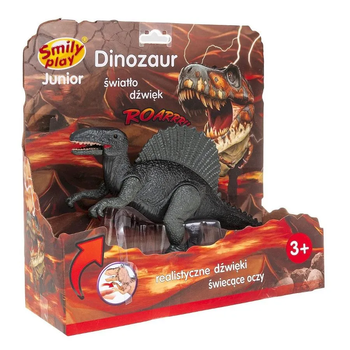 Інтерактивний динозавр Smily Play Спинозавр зі світлом і звуком Сірий (5905375839819)