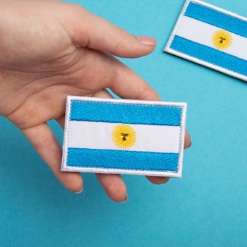 Набор шевронов 2 шт с липучкой Флаг Аргентина 5х8 см, вышитый патч (800029805) TM IDEIA