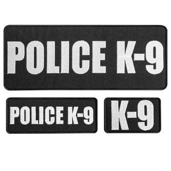 Набір шевронів 3 шт на липучці Police K-9, вишиті патчі нашивки (800029895) TM IDEIA