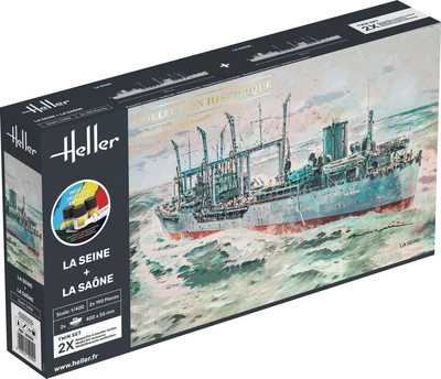 Сборная модель 1/400 нефтяных танкеров La Seine и La Saone Twinset Стартовый набор Heller 55050
