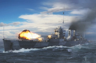Збірна модель 1/700 важкий крейсер Королівського флоту Великобританії HMS York Trumpeter 06745