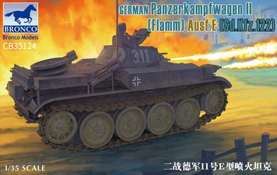 Сборная модель 1/35 танк German Panzerkampfwagen II (Flamm) Ausf.E (Sd.Kfz.122) Bronco CB35124