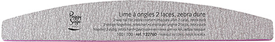 Pilnik do paznokci Peggy Sage 2-Way Nail File Zebra Coarse dwustronny 100/100 półksiężyc zebra 1 szt (3529311227601)