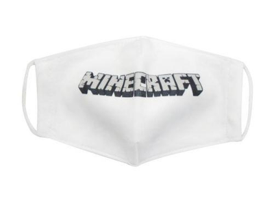 Многоразовая 4-х слойная защитная маска "Майнкрафт" размер 3, 7-14 лет (белый) (TS271195148777)