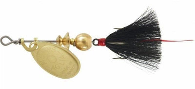 Блесна MEPPS AGLIA MOUCHE #1 3.6гр золото Black Fly,AM1GNR-bc