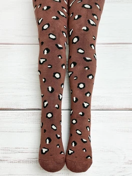 Махровые колготки TwinSocks коричневые 110-116 см 4316