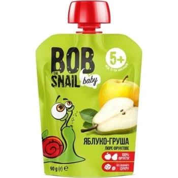 2шт, Детское пюре Bob Snail Улитка Боб Pouch Яблоко-Груша, 90 г (4820219343011)
