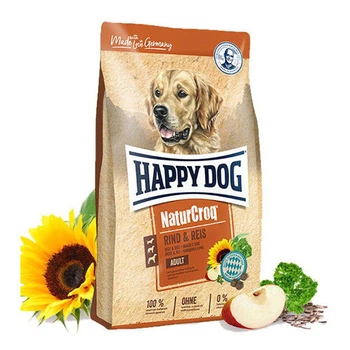 Happy Dog (Хеппи Дог) NaturCroq Rind&Reis - Сухой корм для взрослых собак с говядиной и рисом, 15 кг