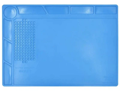 Коврик для пайки и ремонта силиконовый термостойкий 350*250. Blue