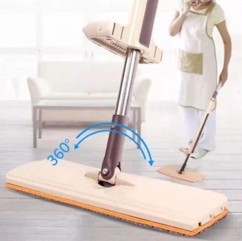 Швабра для быстрой уборки с отжимом Averes Spin Mop 360 с микрофиброй