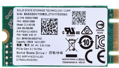 SSD накопитель Lite-On 128GB M.2 2242 PCI-E NVMe (SSS0V15982 )