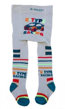 Колготки трикотаж хлопковые с принтом для мальчика Be Snazzy RA-04-1 056-62 см (1-3 months) Серый