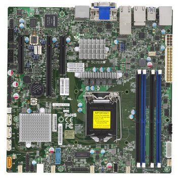 Материнська плата Supermicro MBD-X11SSZ-F-O (s1151, Intel C236, PCI-Ex16)