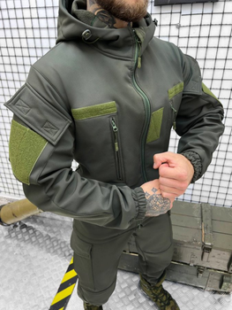 Костюм с липучками SoftShell Олива L