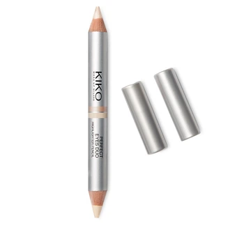 Двухсторонний подсвечивающий карандаш для глаз Kiko Milano Perfect Eyes Duo Highlighter Pencil-белый