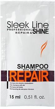 Szampon Stapiz Sleek Line Repair Shampoo z jedwabiem do włosów zniszczonych 15 ml (5904277710424)