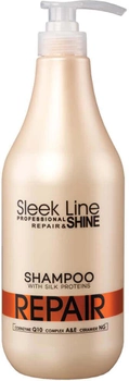 Шампунь Stapiz Sleek Line Repair Shampoo з шовком для пошкодженого волосся 1000 мл (5904277710837)