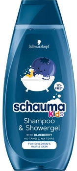 Шампунь для волосся і гель для душу Schauma Kids для хлопчиків з екстрактом чорниці 400 мл (9000101657715)