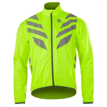 Велокуртка ветрозащитная мужская Sportful Reflex неоновая зеленая М
