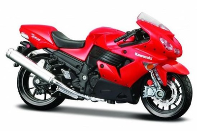 Металева модель мотоцикла Maisto Kawasaki Ninja ZX-14 з підставкою 1:18 (5907543775943)
