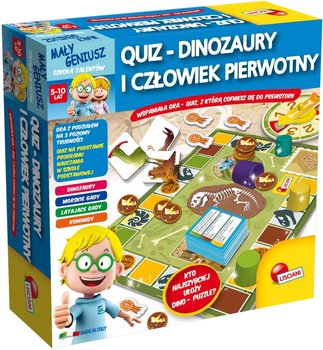 Gra planszowa Lisciani Mały Geniusz Quiz Dinozaury i człowiek pierwotny (8008324054374)