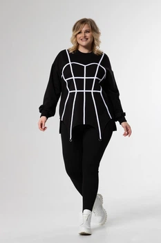Джемпер Ukreina Трикотажный L-XL Черный с белым U23KOF1178