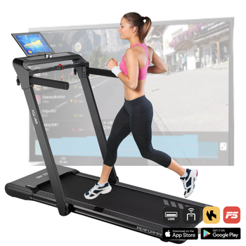 Беговая дорожка GYMTEK XT700: Электрическая, 2.5 л.с., 16 км/ч, 16 программ, Складная. До 135 кг, FitShow, Bluetooth
